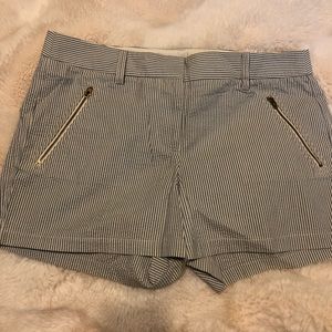 Jcrew blue and white pinstripe shorts size 8